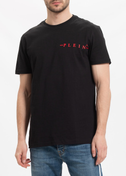 Чорна футболка з логотипом Philipp Plein, фото